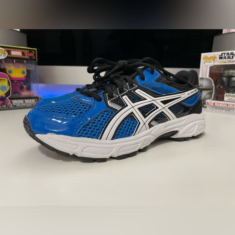 Asics Gel-Contend 3 Shoes Womens Size 6 Blue Black Running Athletic Sneakers
